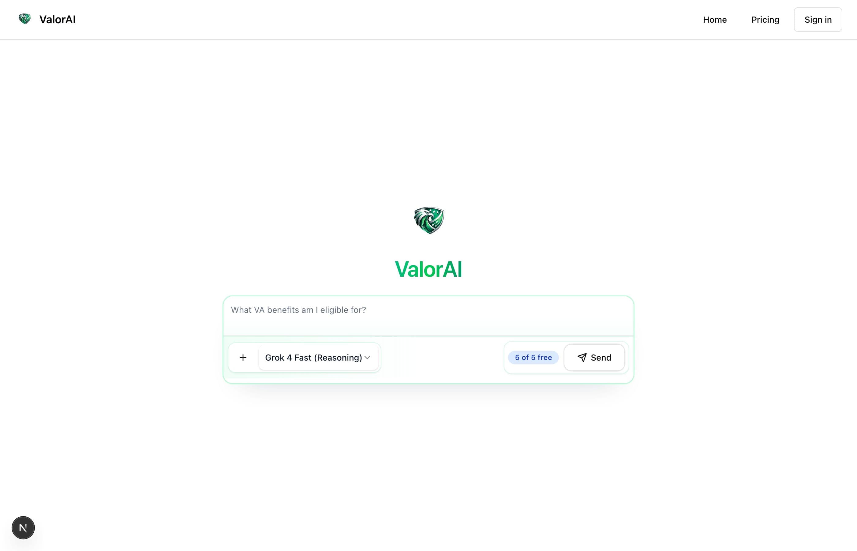 ValorAI product screenshot